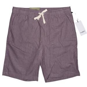 NWT Goodfellow & Co Men's Linen Blend Pull Up Everyday Shorts Purple Size small